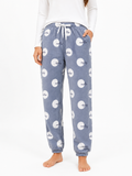 Grey with White Polka Dot Winter PJ Pants