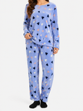Soft Blue hearts Winter PJ Set