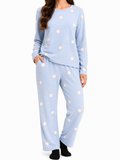 Blue Polka Dot Winter PJ Set