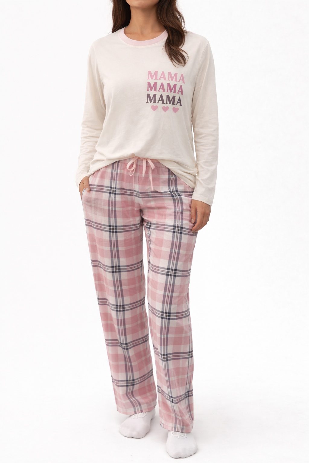 Mamma Pink & Blue Winter PJ Set