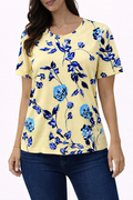 Yellow Floral Printed T-Shirt