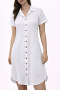 White Button Down Dress