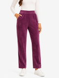 Maroon Velvet Joggers