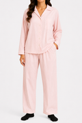 Pink & White Stripe PJ Set