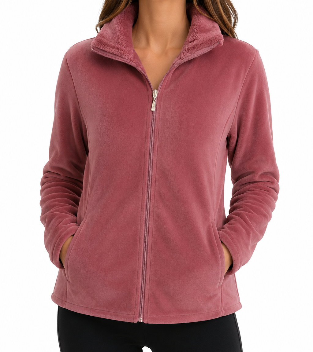 Pink Soft Fleece zip-up Jacket