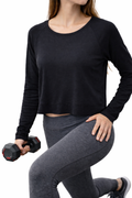 Black Cropped Athletic Top