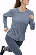 Blue Cropped Athletic Top