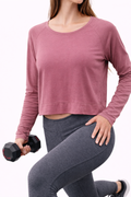Pink Cropped Athletic Top