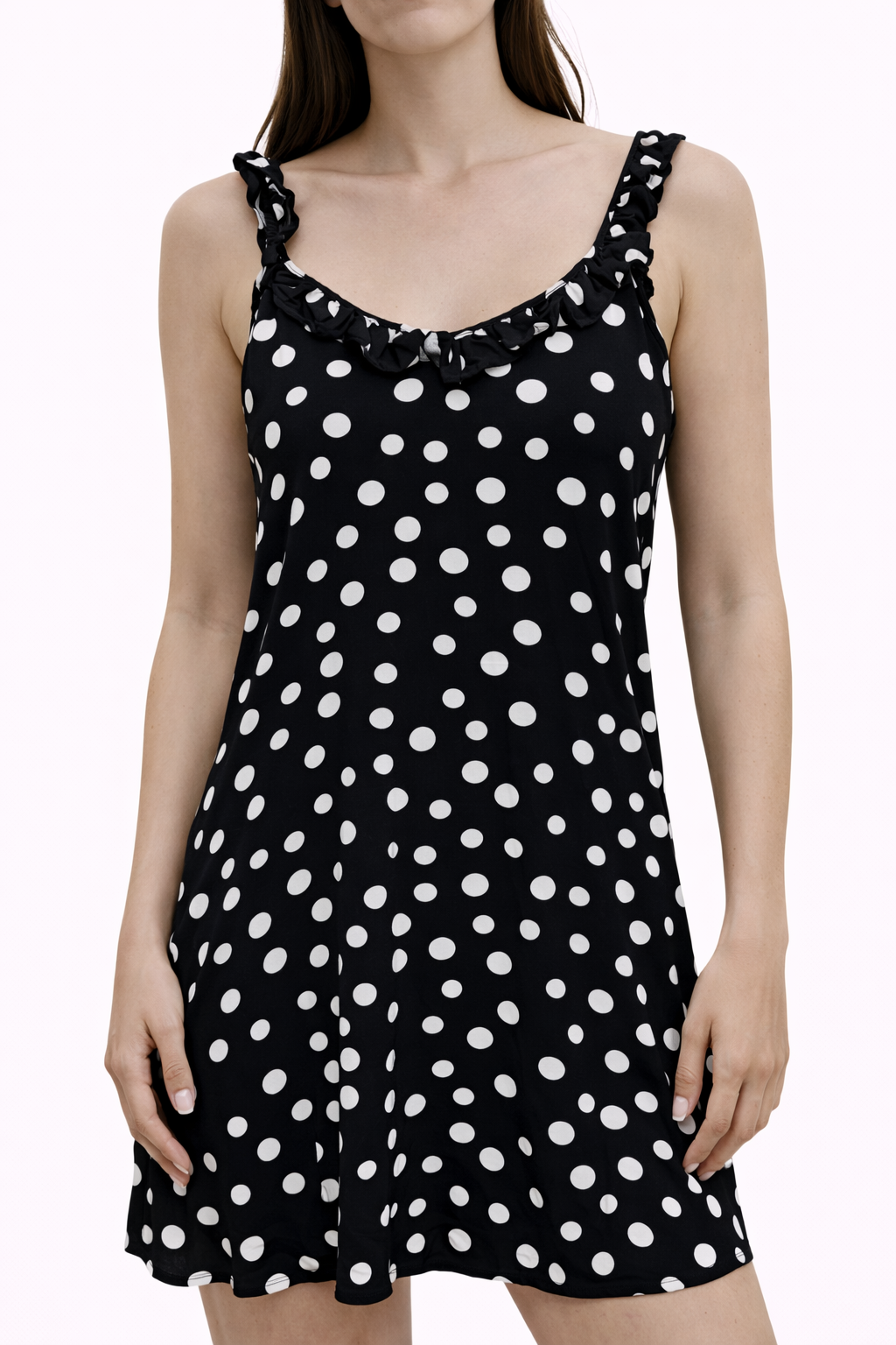 Black & White Polka-Dot Dress