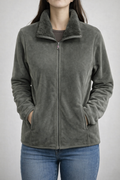 Olive Green Soft Fleece Zip-up Jacket