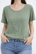 Sage Green Relaxed-fit Top