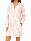 Pink & white Stripe sleep shirt