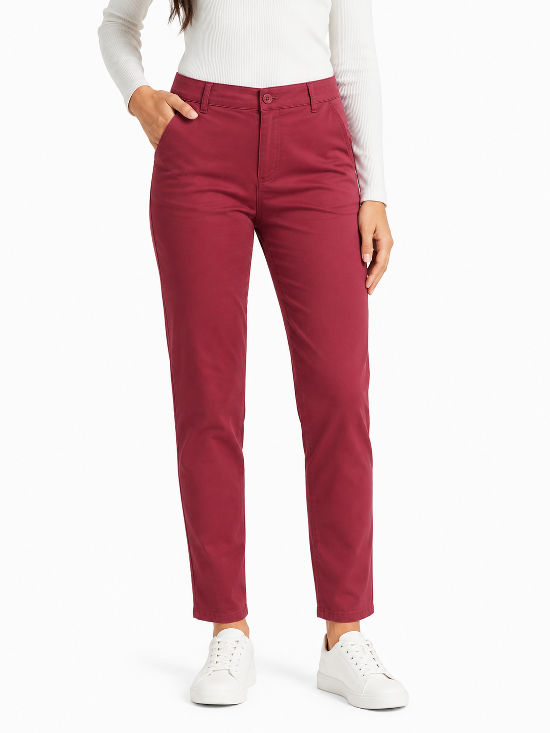 Burgundy Chino Pants