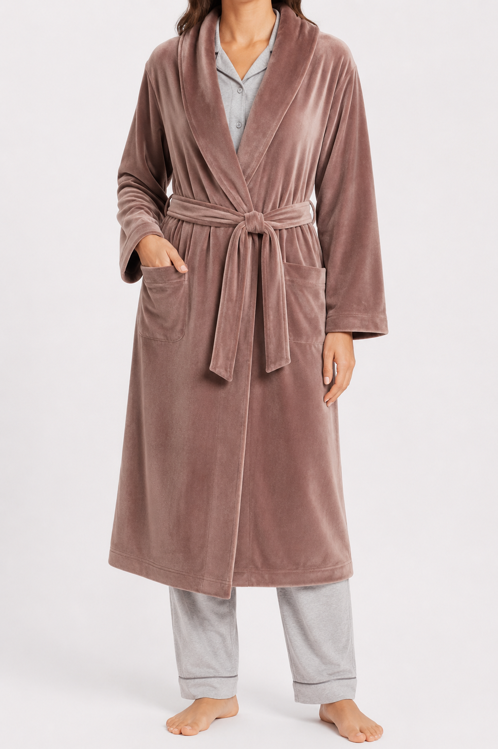 Velvet Mocha Winter Dressing Gown