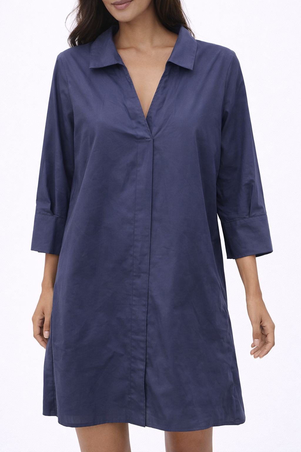 Long Sleeve Notch Maxi Dress