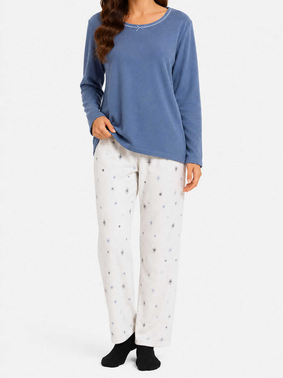 Soft Blue & White Winter PJ Set