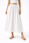 White Linen Skirt