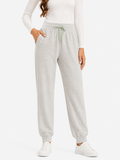 Grey Joggers With Draw Strings