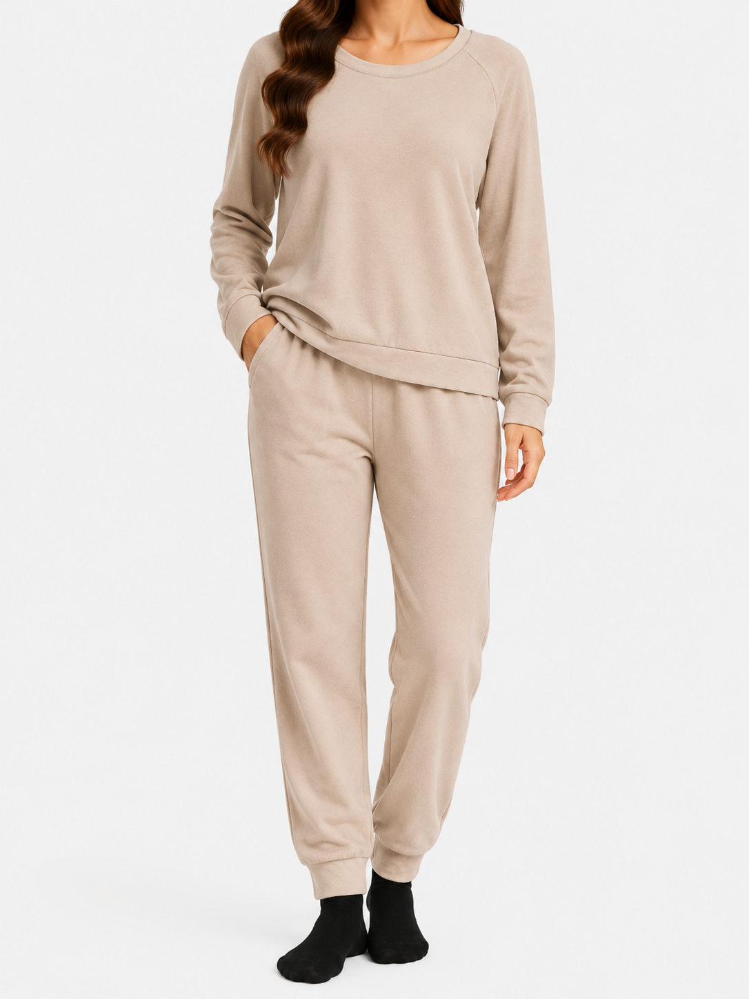 Beige Winter PJ Set