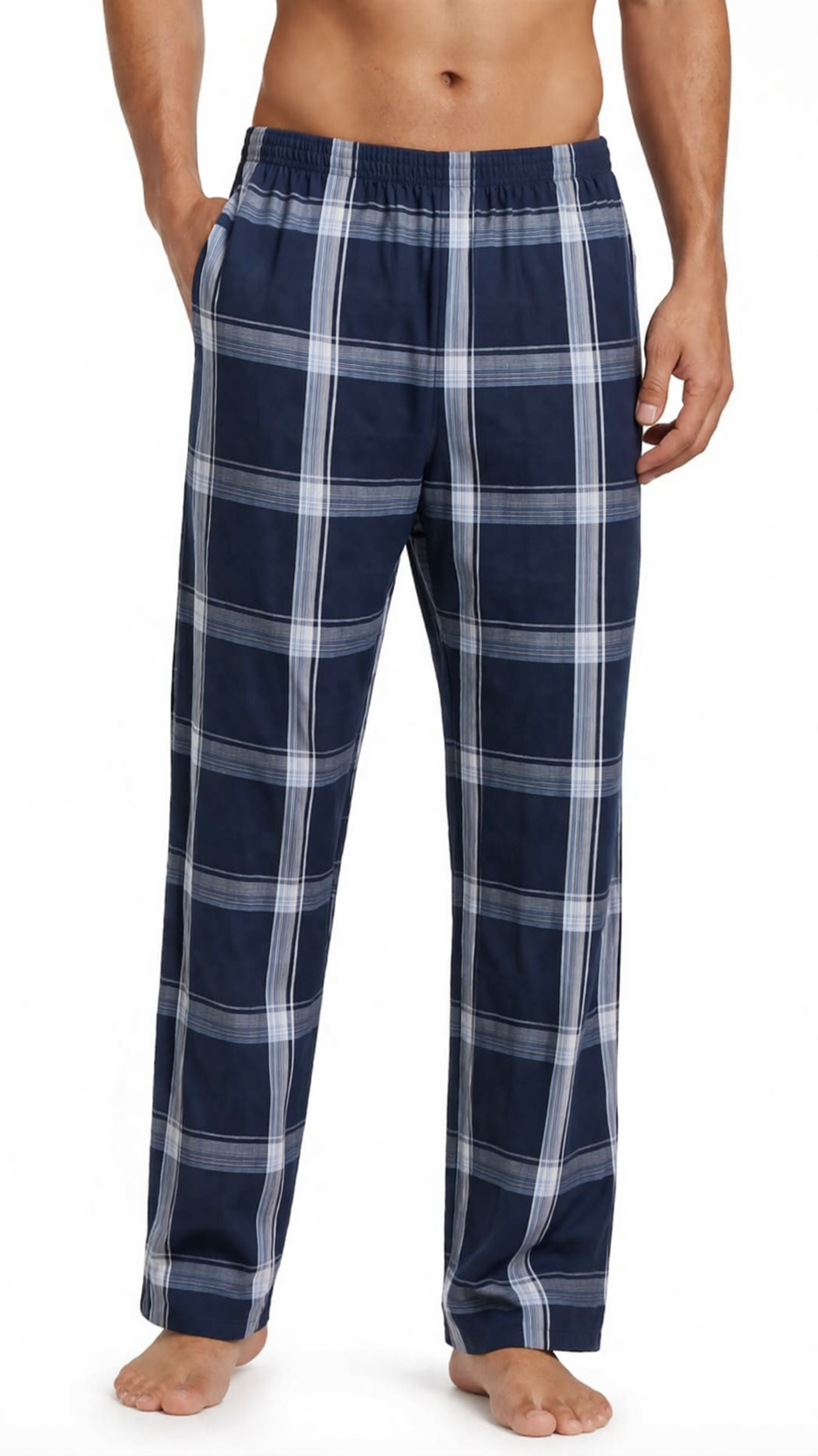 Blue Checkered Men's PJ Pants