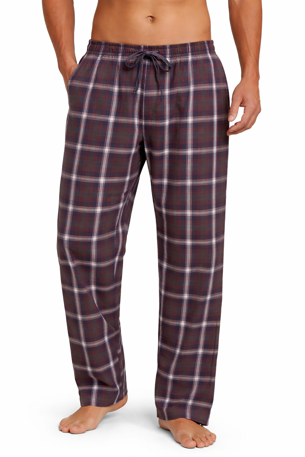 Blue and Red Checkered Men's PJ Pants