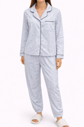 Light Blue Winter PJ Set with Stars