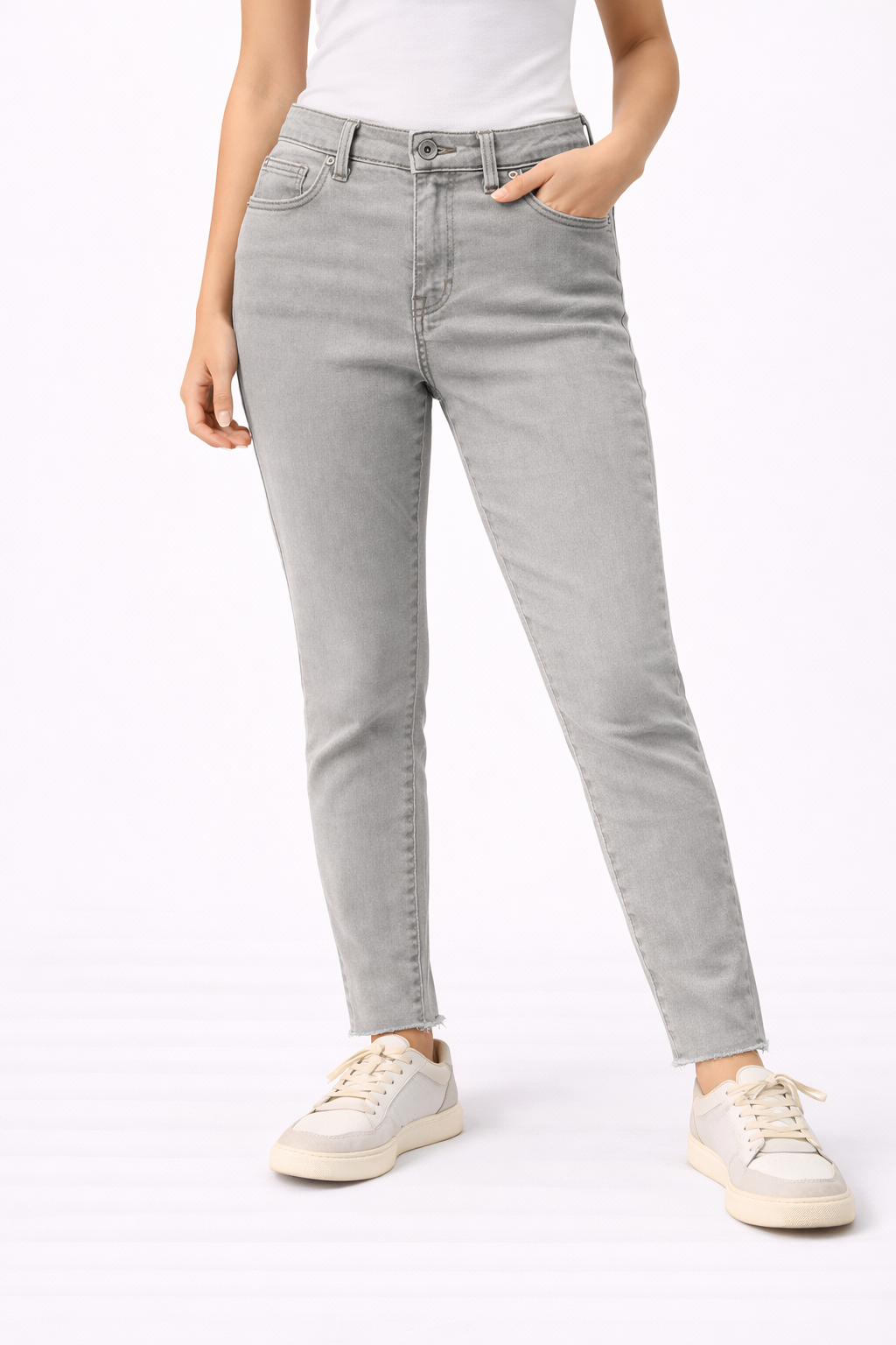 Ash Grey Slim-fit Jeans