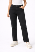 Black Straight-leg Jeans