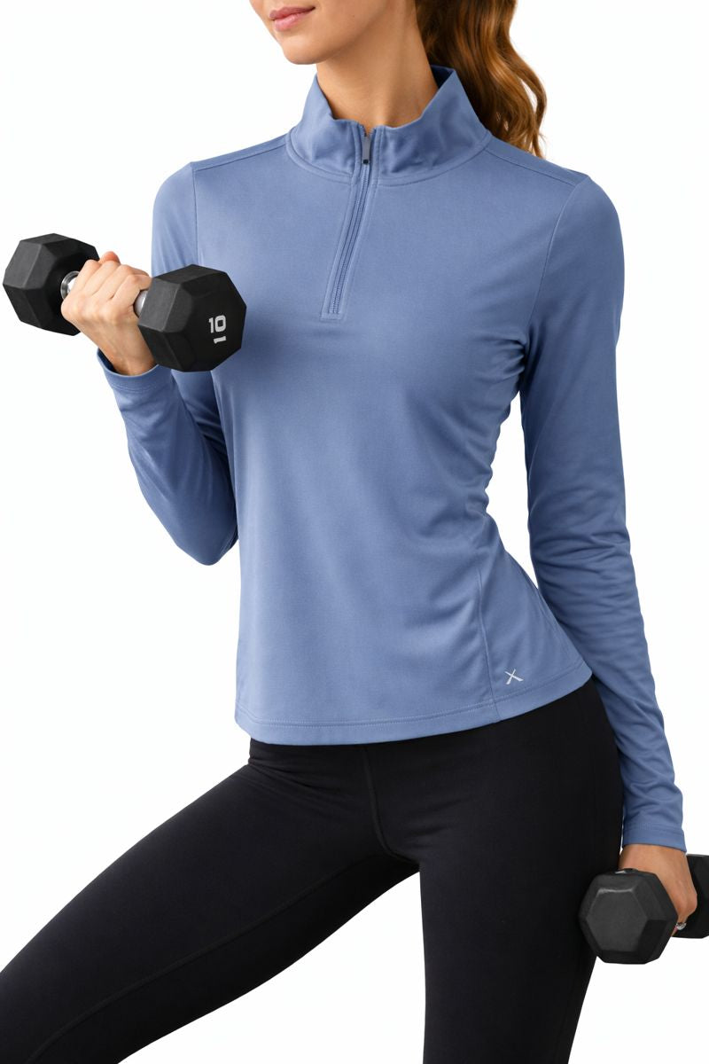 Dusty Blue Long Sleeve Track Top