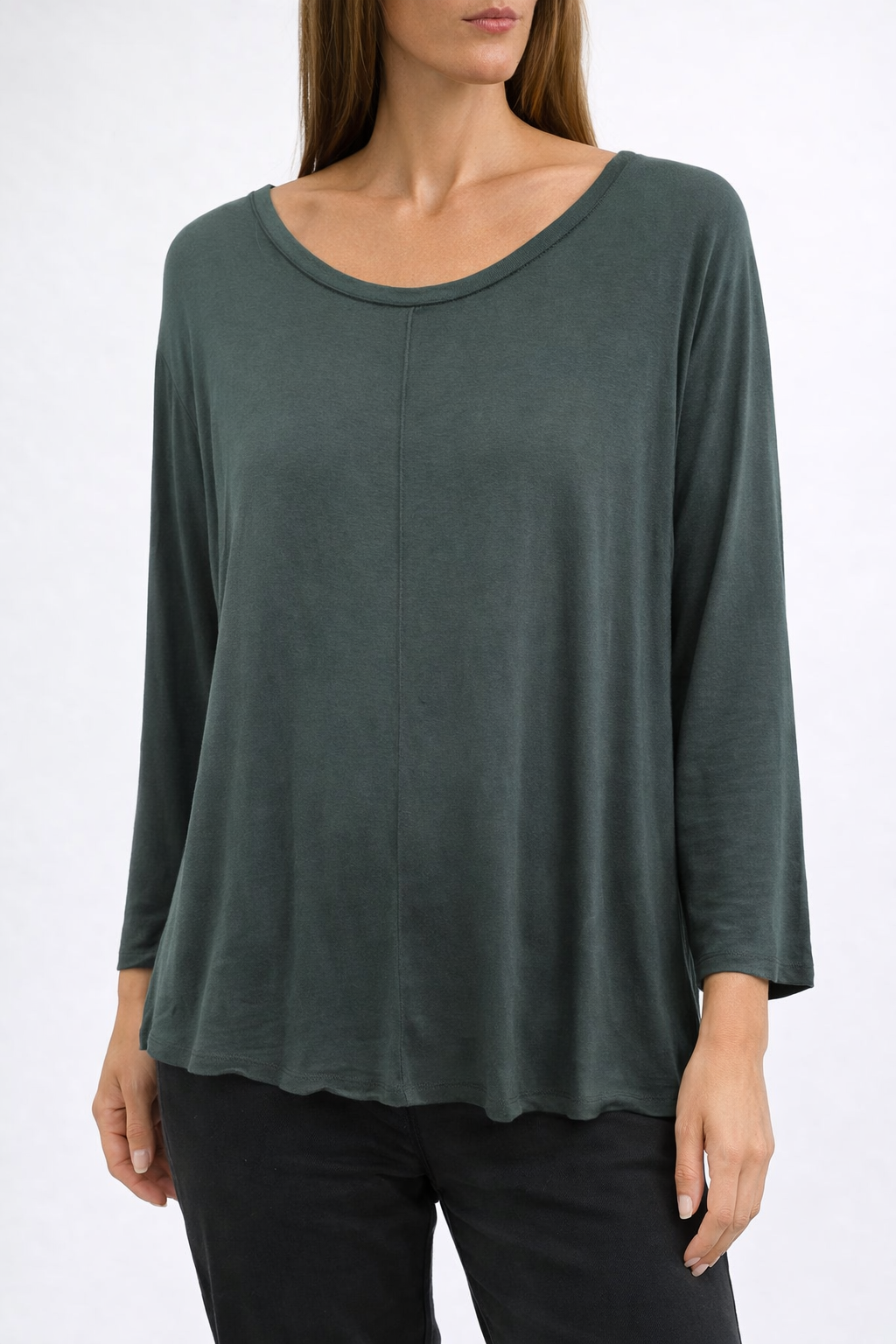 Relaxed-Fit Long-Sleeve Knit Top