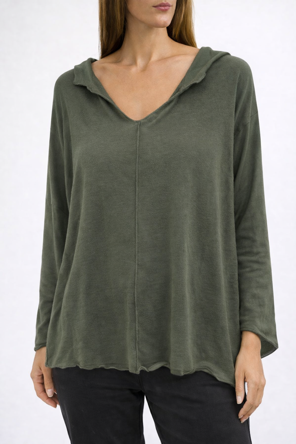 Lightweight Hooded Long-Sleeve Top