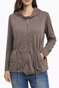 Brown Lightweight Zip-up Hoodie