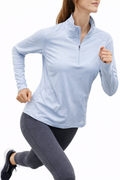 Light Blue Long Sleeve Track Top