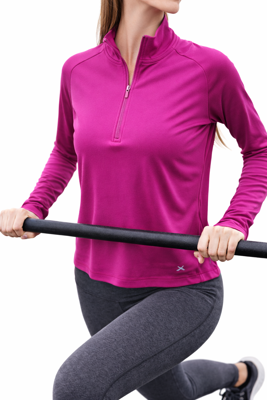 Magenta Long Sleeve Track Top