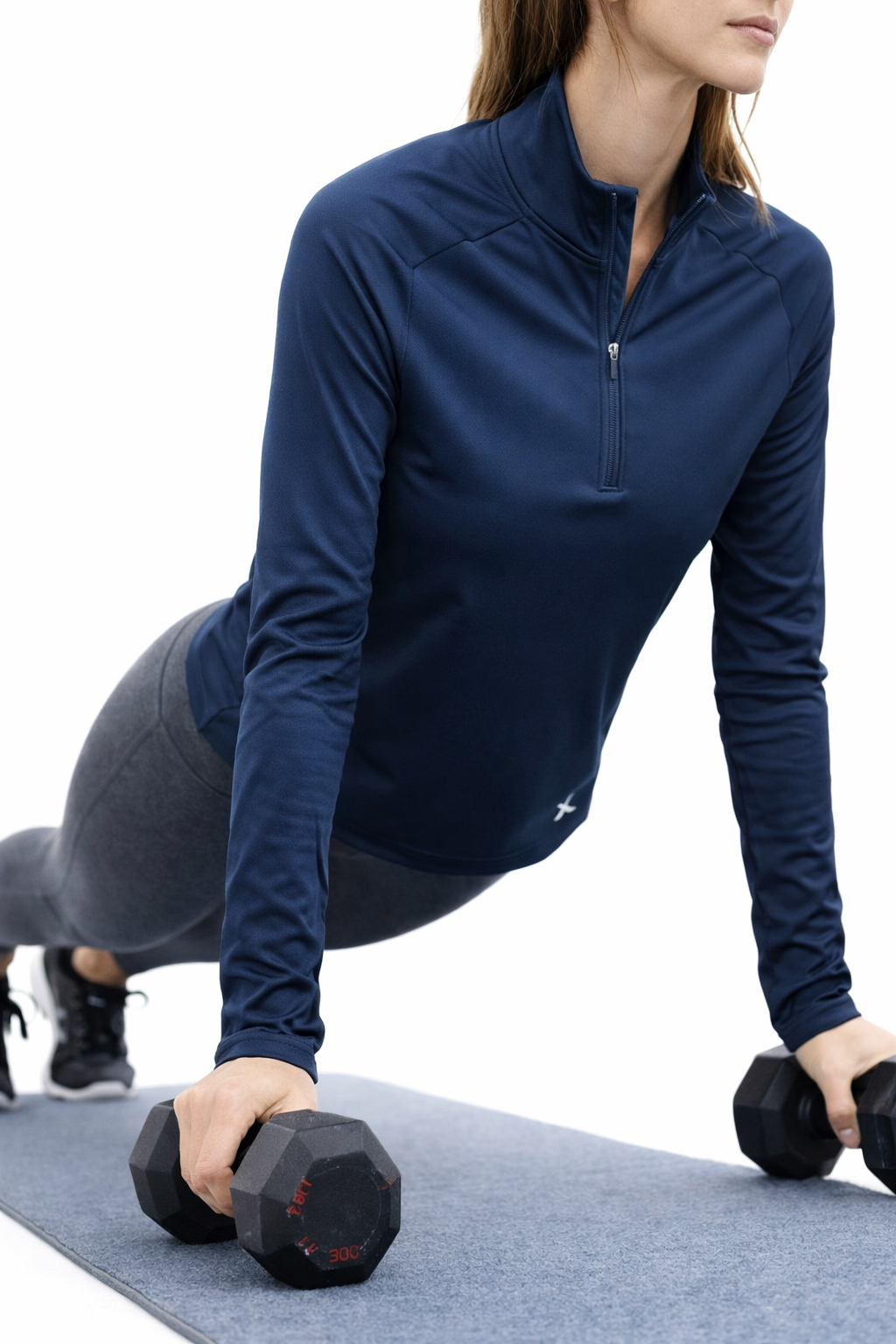 Navy Blue Long Sleeve Track Top