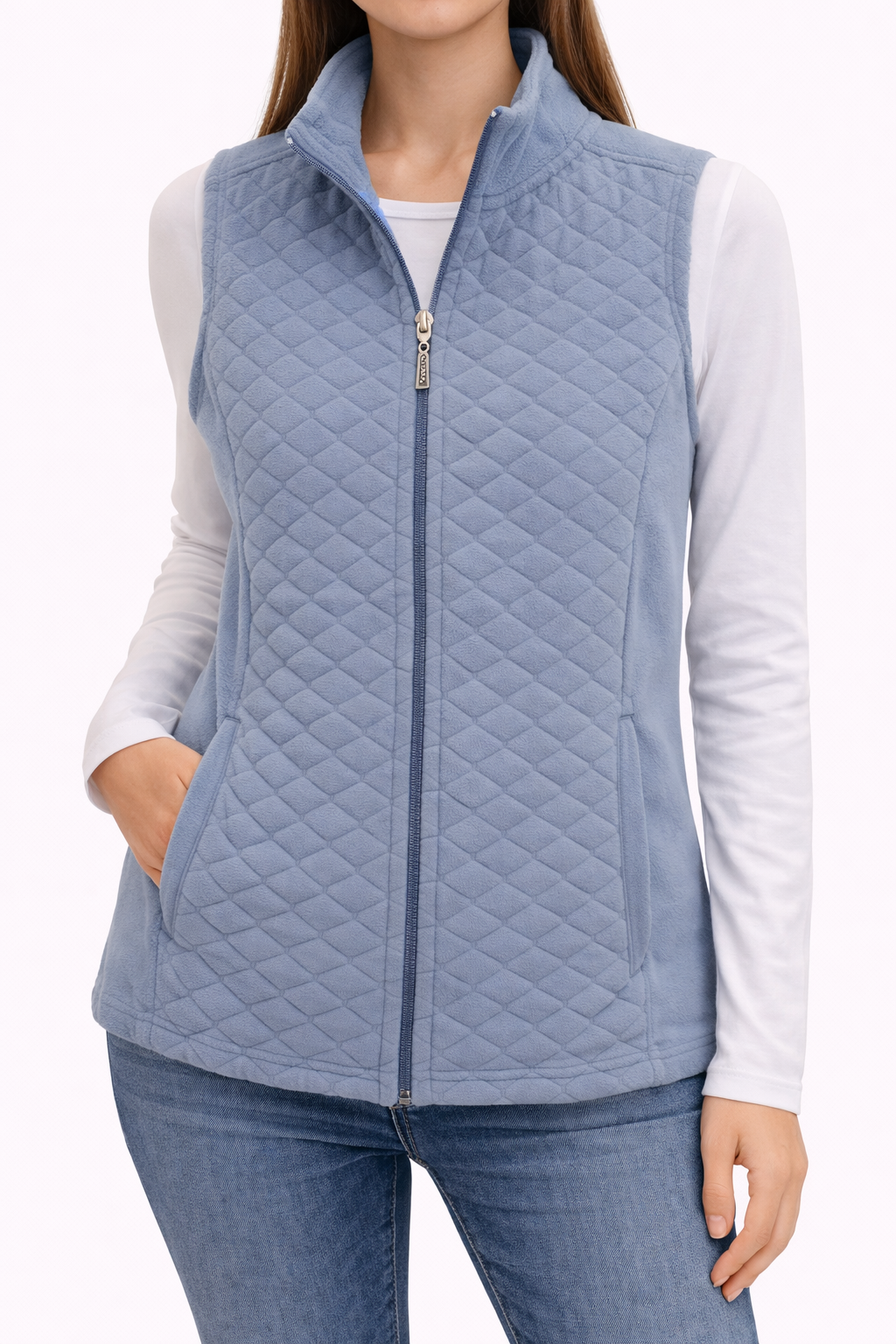 Sky Blue Quilted Vest