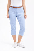 Light Blue Cropped Chino Pants