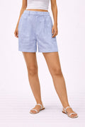 Light Blue Linen Shorts