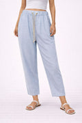 Light Blue Women’s Casual Straight-Leg Pants