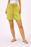 Lime Linen Pants