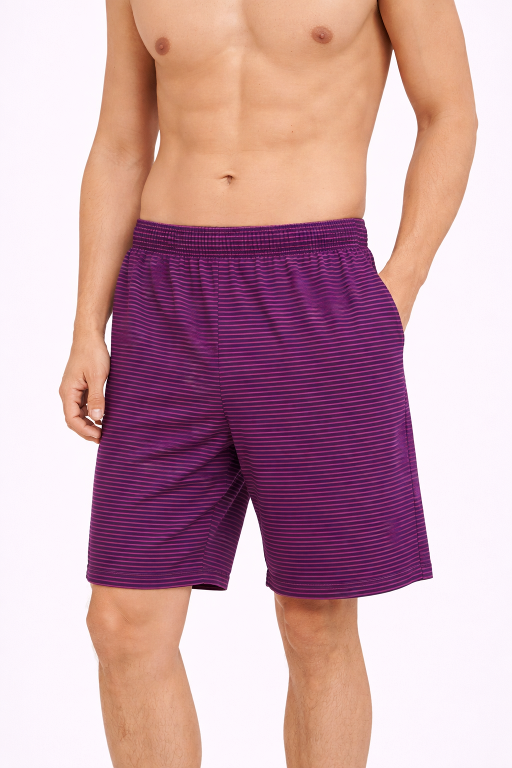 Blue & Red Striped Sleep Short