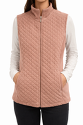 Peach Quilted Vest