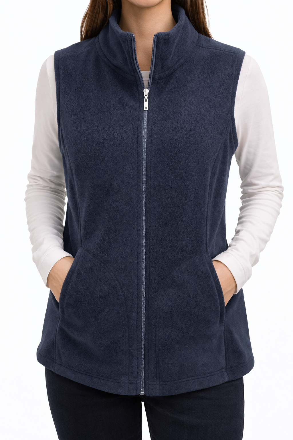 Navy Fleece Vest
