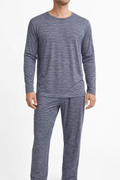 Navy & Grey striped Pajama Set