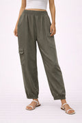 Olive green cargo jogger pants