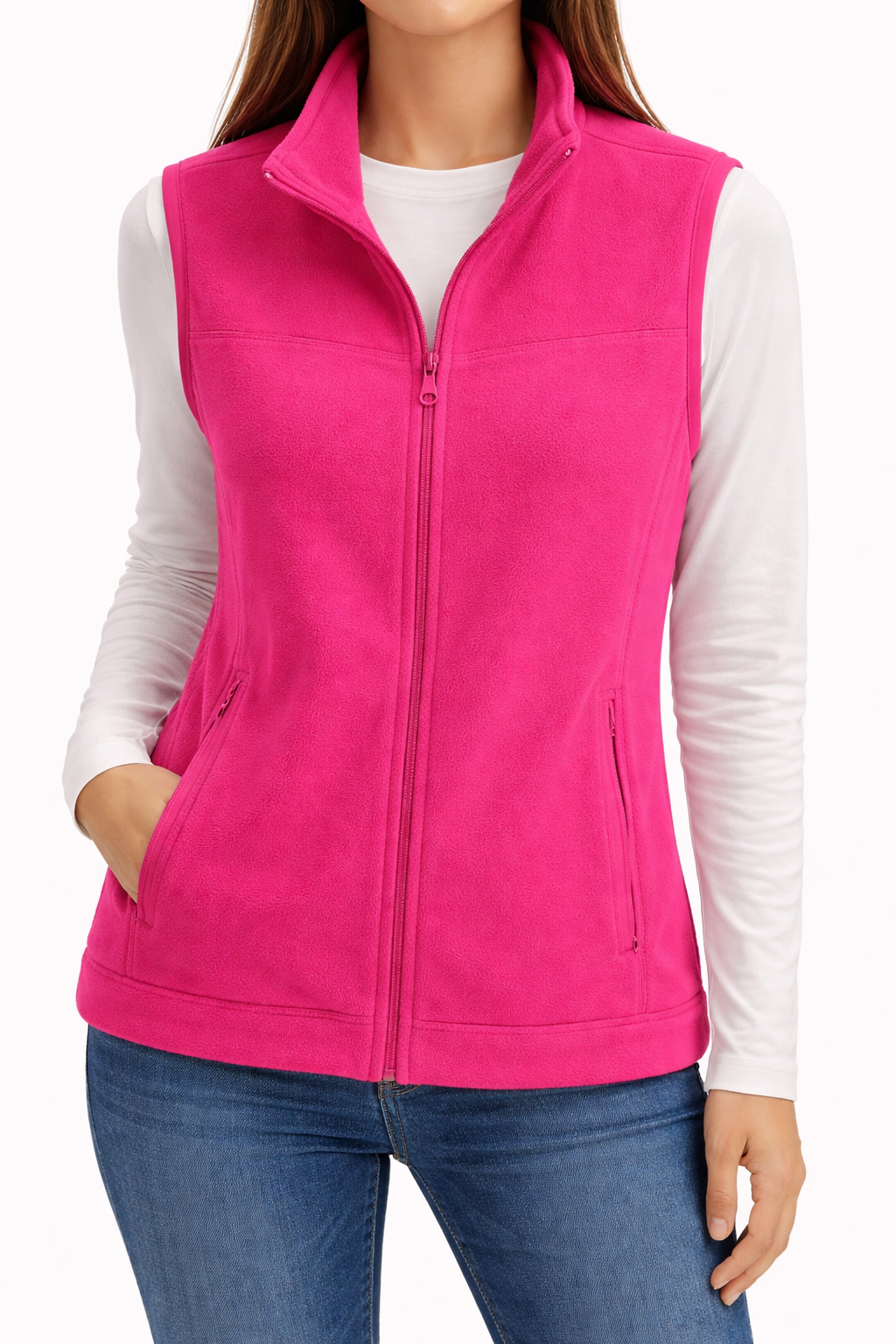 Pink Fleece Vest