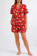 Red Cartoon Pajamas Set