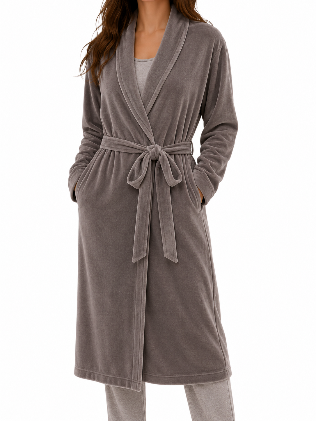 Dark Brown Winter Dressing Gown