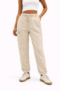 Light Beige Linen Casual Pants