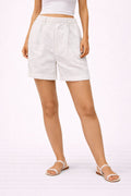 White Linen Shorts